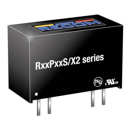 R12P09S/P/X2 DC/DC CONV 1W 12VDC 9VDC 111mA SIP7 - 1
