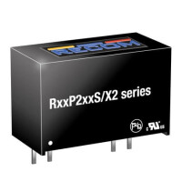 R12P209S/X2 DC/DC CONV 2W 12VDC 9VDC 222mA SIP7 - 1