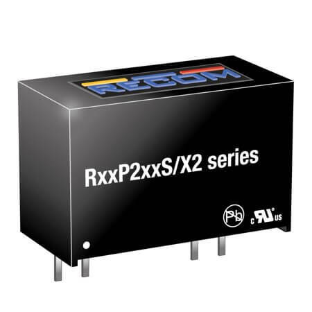 R12P209S/X2 DC/DC CONV 2W 12VDC 9VDC 222mA SIP7 - 1