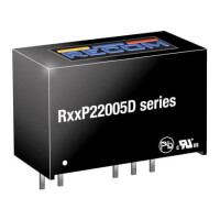 R15P22005D DC/DC CONV 2W 15VDC +20/-5VDC 50mA/-200mA SIP7 - 1