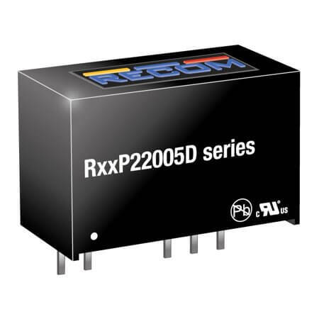 R15P22005D DC/DC CONV 2W 15VDC +20/-5VDC 50mA/-200mA SIP7 - 1