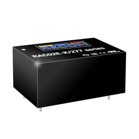 RAC02E-12SK/277 AC/DC CONV 2W 85-305VAC 12VDC 167mA 1.35