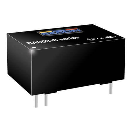 RAC03-3.3SC AC/DC CONV 3W 80-264VAC 3.3VDC 900mA - 1