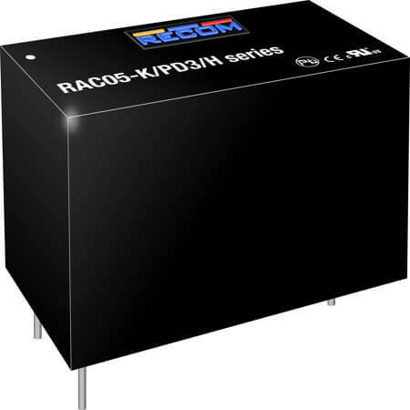 RAC05-05SK/PD3/H AC/DC CONV 5W 90-318VAC 5VDC 1A 2