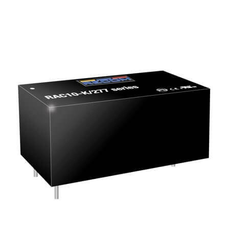 RAC10-12DK/277 AC/DC CONV 10W 85-305VAC +/-12VDC +/-420mA 2