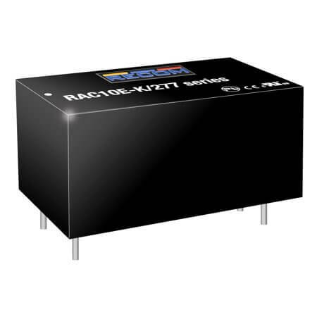 RAC10E-05SK/277 AC/DC CONV 10W 100-277 VAC 5VDC 833 mA 1.8