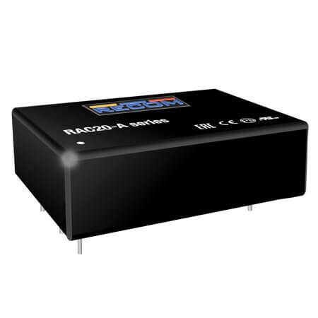 RAC20-12SA AC/DC CONV 20W 90-264VAC 12VDC 1.67A - 1