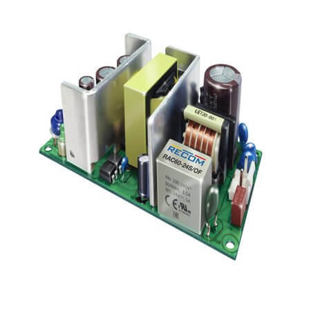 RAC60-05S/OF AC/DC CONV 60W 90-264VAC 5VDC 10A Op Fr - 1