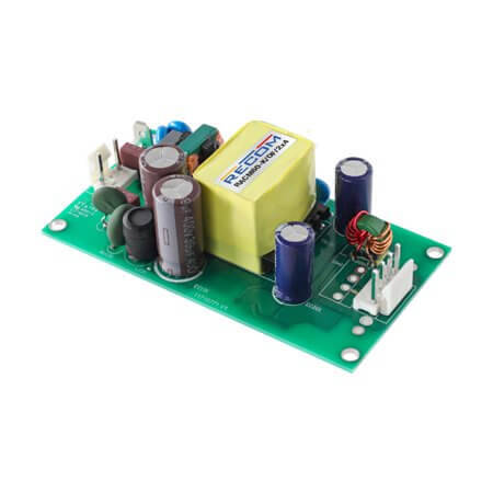 RACM60-12SK/OF/2x4 AC/DC CONV 60W 80-264VAC 12VDC 5A Open Frame - 1