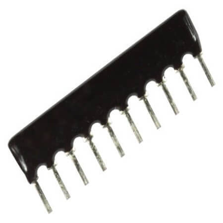 RB10A222J RES.NETWORK 2.2K Ohms 5% 1/8W SIP9+1 THT - 1