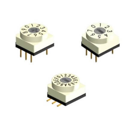 RBM2-10RAVR SWITCH ROTARY 150mA 24VDC 3x2 10 Pos. SMT - 1