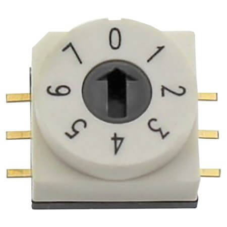 RBM3-8RBVB SWITCH ROTARY 3X3 PCB 8PIN FLAT-HEAD ACTUATOR - 1
