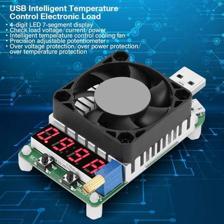 RD LD35 USB Arayüzü Elektronik Yük Direnci Deşarj Akü Testi LED Ekran Fan Ayarlanabilir Akım Gerilimi 5A 35W - 7