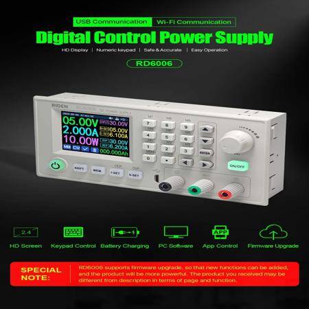 RD RD6006-W USB WiFi DC-DC Gerilim Akım Adım Aşağı Güç Kaynağı Modülü Buck Ayarlanabilir Dönüştürücü Multimetre 60 V 6A Wifili - 2