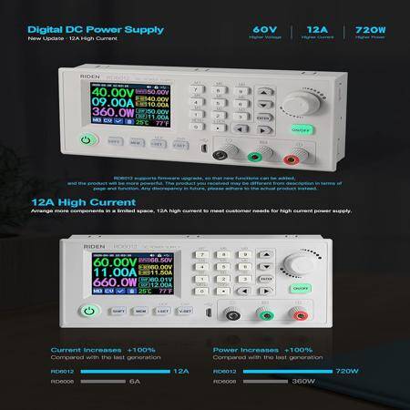 RD RD6012 USB WiFi DC To DC Voltage Step Down Power Supply Module Buck Converter Voltmeter Multimeter 60V 12A Without Wifi - 2