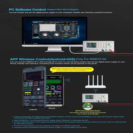 RD RD6012 USB WiFi DC To DC Voltage Step Down Power Supply Module Buck Converter Voltmeter Multimeter 60V 12A Without Wifi - 4
