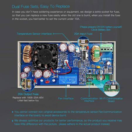 RD RD6012-W USB WiFi DC To DC Voltage Step Down Power Supply Module Buck Converter Voltmeter Multimeter 60V 12A With Wifi - 9