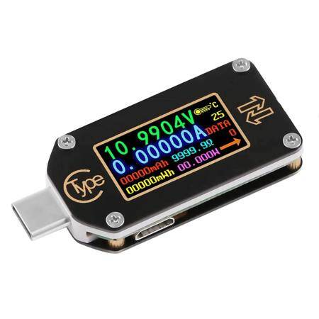 RD TC66 Type-C PD TTrigger USB-C Voltmeter Ammeter Voltage 2 Way Current Meter Multimeter PD Charger Battery USB Tester USB Communication + PD Switch - 1