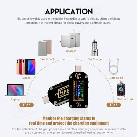 RD TC66 Type-C PD TTrigger USB-C Voltmeter Ammeter Voltage 2 Way Current Meter Multimeter PD Charger Battery USB Tester USB Communication + PD Switch - 7
