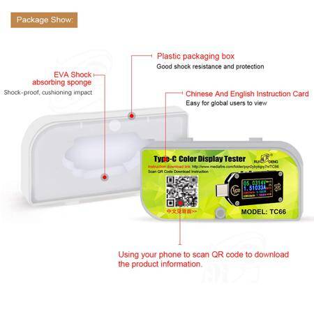 RD TC66 Type-C PD TTrigger USB-C Voltmeter Ammeter Voltage 2 Way Current Meter Multimeter PD Charger Battery USB Tester USB Communication + PD Switch - 9