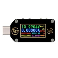 RD TC66C Type-C PD TTrigger USB-C Voltmetre Ampermetre Gerilim 2 Yollu Akım Ölçer Multimetre PD Şarj Cihazı Pil USB Test Cihazı USB + BT İletişim + PD Switch - 1