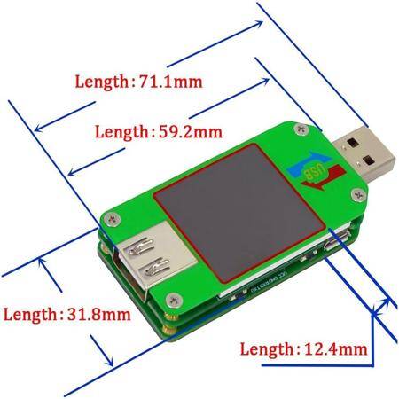 RD UM24 APP USB 2.0 LCD Display Voltmeter Ammeter Battery Charge Voltage Current Meter Multimeter Cable Measure Tester Without Communication Version - 3