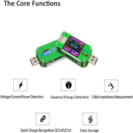 RD UM24 APP USB 2.0 LCD Display Voltmeter Ammeter Battery Charge Voltage Current Meter Multimeter Cable Measure Tester Without Communication Version - 4