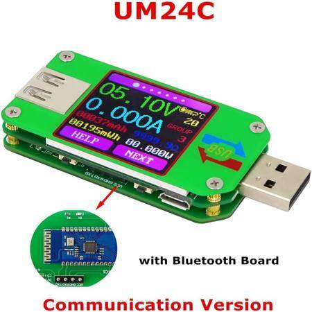 RD UM24C APP USB 2.0 LCD Display Voltmeter Ammeter Battery Charge Voltage Current Meter Multimeter Cable Measure Tester With Communication Version - 2
