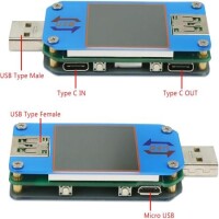 RD UM25 APP USB 2.0 Tip-C LCD Voltmetre Ampermetre Gerilim Akım Ölçer Pil Şarjı USB Test Cihazı İletişim Sürümü Olmadan - 4