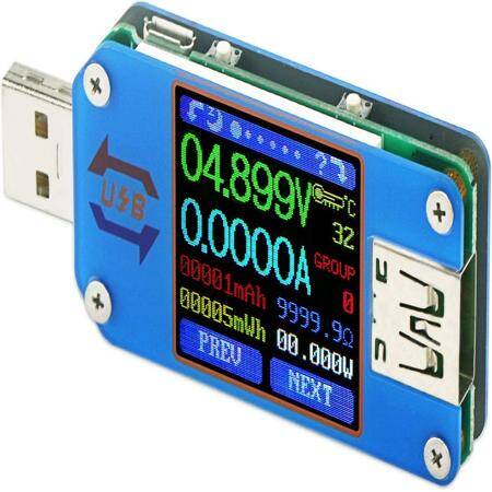 RD UM25 APP USB 2.0 Tip-C LCD Voltmetre Ampermetre Gerilim Akım Ölçer Pil Şarjı USB Test Cihazı İletişim Sürümü Olmadan - 7