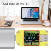RD UM34 APP USB 3-0 Tip-C DC Voltmetre Ampermetre Gerilim Akım Ölçer Pil Şarj Ölçüsü Kablo Direnç Test Cihazı İletişim Sürümü Olmadan - 4