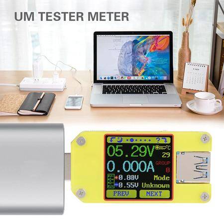 RD UM34 APP USB 3-0 Tip-C DC Voltmetre Ampermetre Gerilim Akım Ölçer Pil Şarj Ölçüsü Kablo Direnç Test Cihazı İletişim Sürümü Olmadan - 4