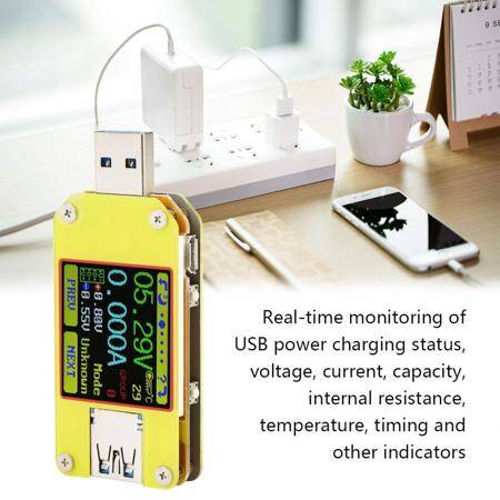 RD UM34 APP USB 3-0 Tip-C DC Voltmetre Ampermetre Gerilim Akım Ölçer Pil Şarj Ölçüsü Kablo Direnç Test Cihazı İletişim Sürümü Olmadan - 5