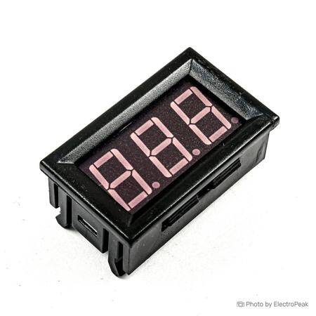 Red 0.56 inch AC 220V Two Wire AC Voltmeter 70V-500V - 1