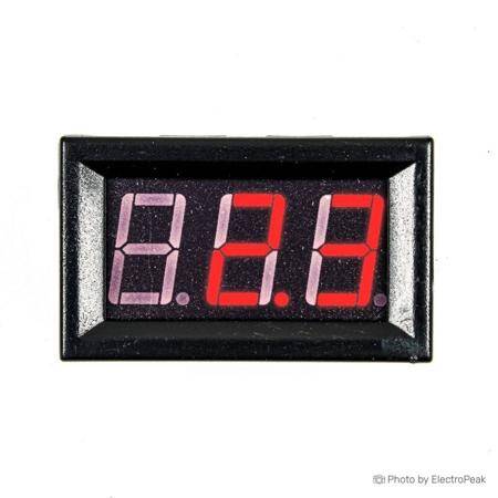 Red 0.56 inch AC 220V Two Wire AC Voltmeter 70V-500V - 3
