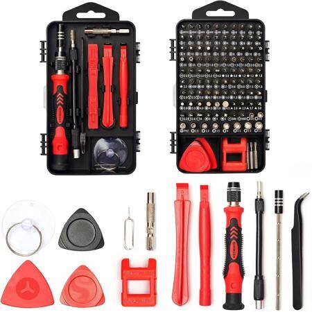 Red 115 in 1 Multi-Purpose Screwdriver Set - Plastic Box - 1