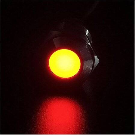 Red 12V AD22C-8 LED Metal Indicator Light - 1