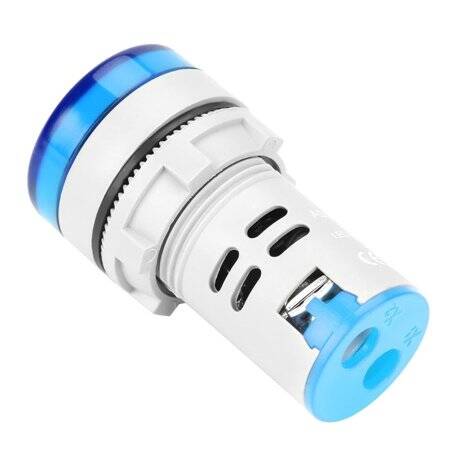 Red 20-75Hz 22mm AD16-22DSHZ Round LED Hertz Meter Indicator Light - 3