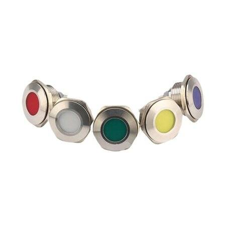 Red 3-9V 16mm LED Metal Indicator Light - 2