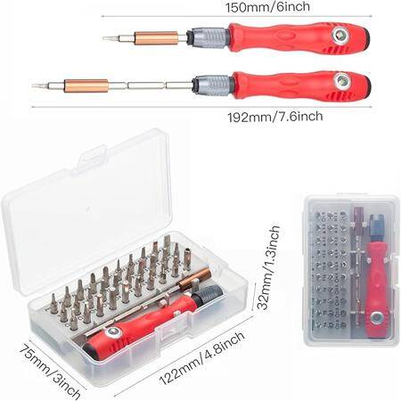 Red 32 in 1 Multi-Purpose Precision Screwdriver Set - 2