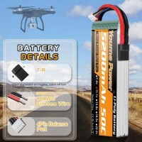 RED 5200MAH 3S 11.1V 25C High Power High Quality Model Airplane LIPO Battery T Female - 4