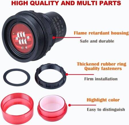 Red AC/DC24-36V 30mm BD0803 Explosion-Proof Anticorrosive Indicator Light - 3