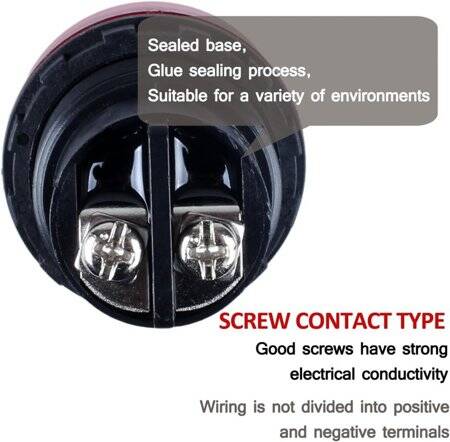 Red AC/DC24-36V 30mm BD0803 Explosion-Proof Anticorrosive Indicator Light - 4