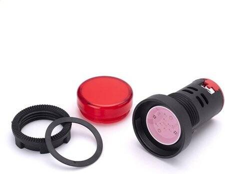 Red AC/DC24V 22mm AD16-22DS LED Power Pilot Signal Light Lamp - 3