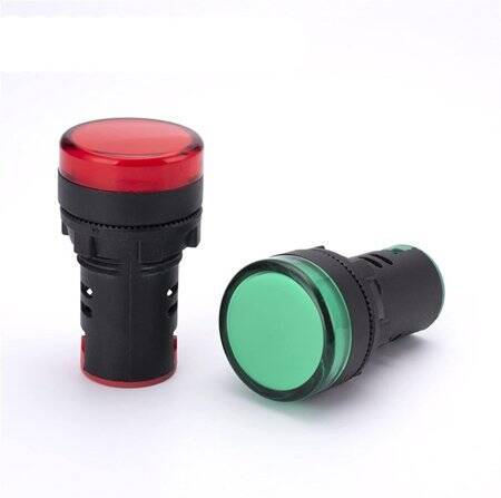 Red AC/DC24V 22mm AD16-22DS LED Power Pilot Signal Light Lamp - 4