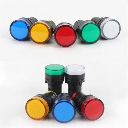 Red AC/DC24V 22mm AD16-22DS LED Power Pilot Signal Light Lamp - 5