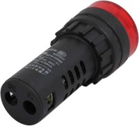 Red AC/DC24V 22mm AD16-22SM LED Signal Indicator Built-in Buzzer - 2