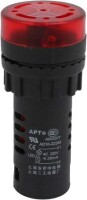 Red AC/DC24V 22mm AD16-22SM LED Signal Indicator Built-in Buzzer - 3