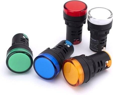 Red AC/DC24V 30mm AD16-30DS LED Power Pilot Signal Light Lamp - 1