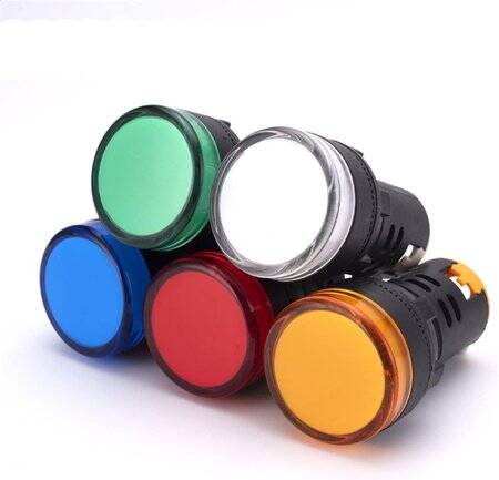 Red AC/DC24V 30mm AD16-30DS LED Power Pilot Signal Light Lamp - 2